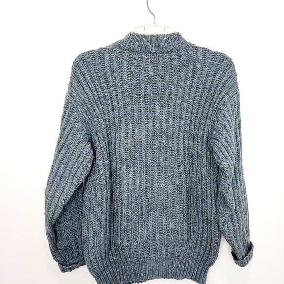 Vintage Byford 100% Wool Made in England Pullover Sweater Large Thick Cable Knit - Picture 2 of 12